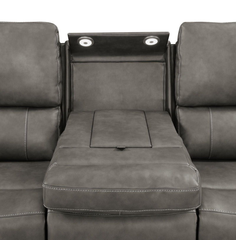 Brickston Triple Power Reclining Sofa Charcoal - 603431PPP