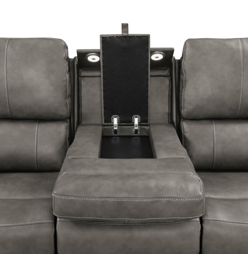 Brickston Triple Power Reclining Sofa Charcoal - 603431PPP