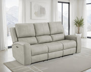 Brickston Triple Power Reclining Sofa Grey - 603434PPP