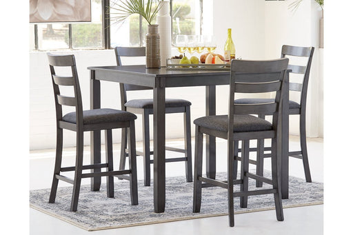 Bridson Gray Counter Height Dining Table and Bar Stools (Set of 5) - DMV FurnitureDining Room Set