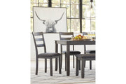 Bridson Gray Dining Table and Chairs with Bench (Set of 6) - DMV FurnitureDining Room Set