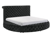 Brigitte Black Queen Upholstered Storage Panel Bed - DMV FurnitureQueen Bed