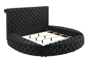 Brigitte Black Queen Upholstered Storage Panel Bed - DMV FurnitureQueen Bed