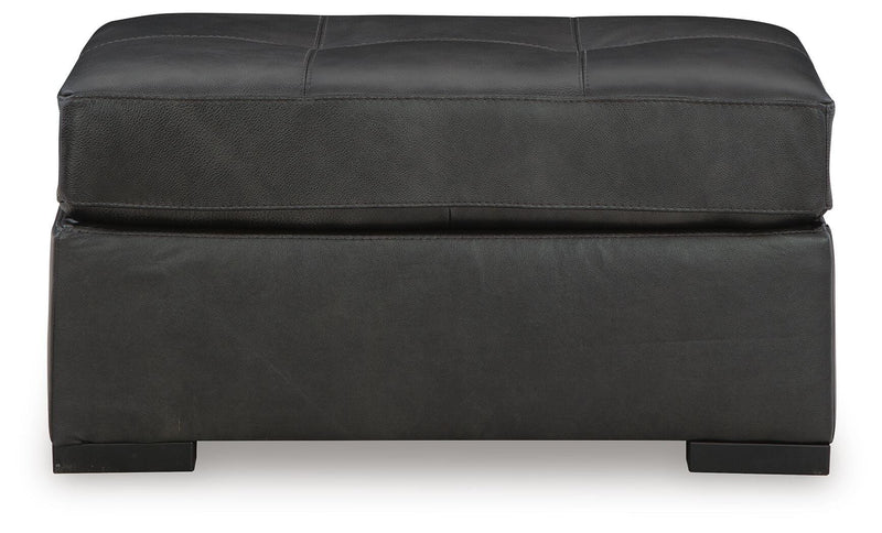 Brindley Pier 3-Piece Sectional with Ottoman in Fog - PKG022068