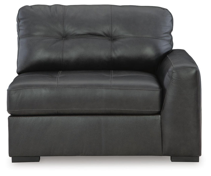 Brindley Pier 3-Piece Sectional with Ottoman in Fog - PKG022068