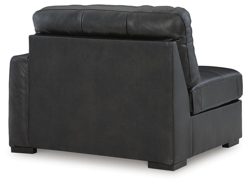 Brindley Pier 3-Piece Sectional with Ottoman in Fog - PKG022068