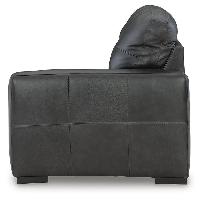 Brindley Pier 3-Piece Sectional with Ottoman in Fog - PKG022068