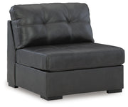 Brindley Pier 3-Piece Sectional with Ottoman in Fog - PKG022068