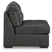 Brindley Pier 3-Piece Sectional with Ottoman in Fog - PKG022068