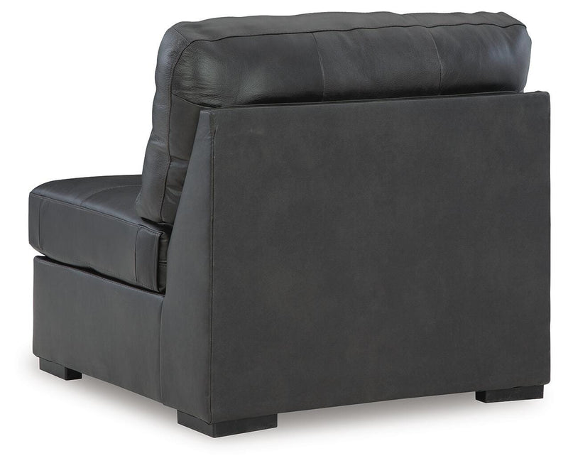 Brindley Pier 3-Piece Sectional with Ottoman in Fog - PKG022068