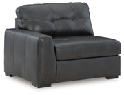 Brindley Pier 3-Piece Sectional with Ottoman in Fog - PKG022068