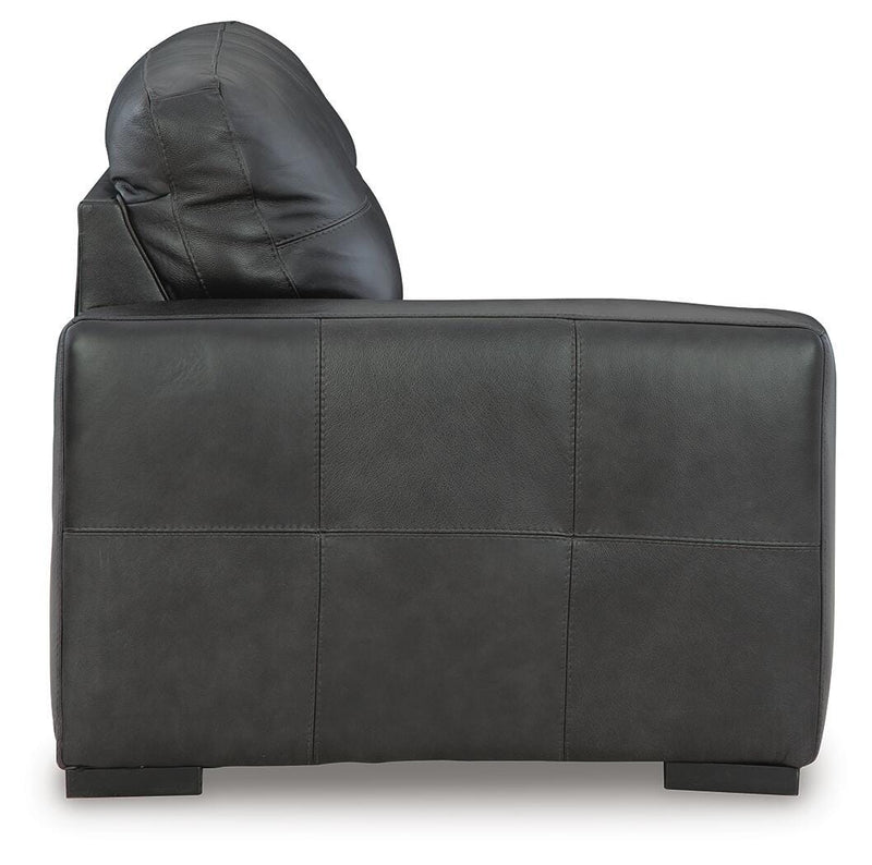 Brindley Pier 3-Piece Sectional with Ottoman in Fog - PKG022068