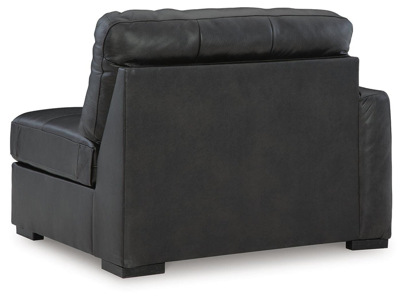 Brindley Pier 3-Piece Sectional with Ottoman in Fog - PKG022068
