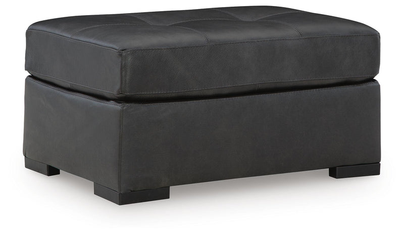 Brindley Pier 4-Piece Sectional with Ottoman in Fog - PKG022069