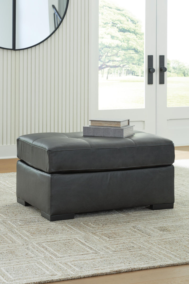 Brindley Pier 4-Piece Sectional with Ottoman in Fog - PKG022069