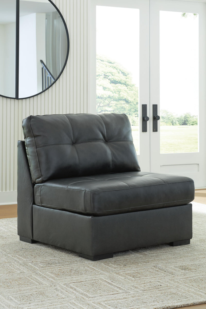 Brindley Pier 4-Piece Sectional with Ottoman in Fog - PKG022069