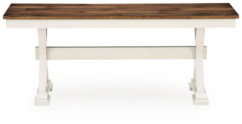 Brinfern Brown/Antique White 48" Dining Bench - PCD628-00