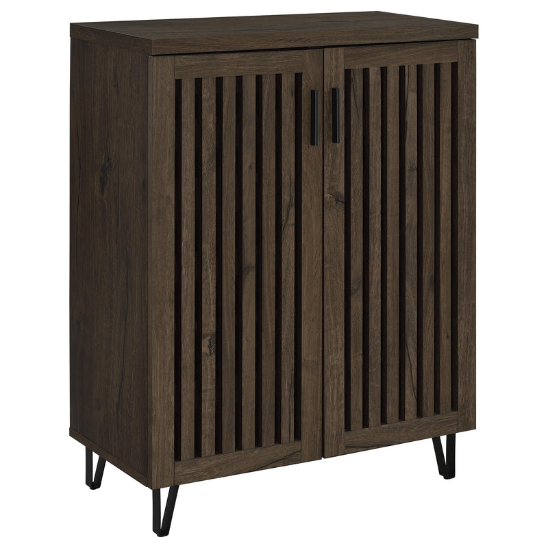 Brixton 2-door Entryway Shoe Storage Cabinets Smoked Oak - 950423