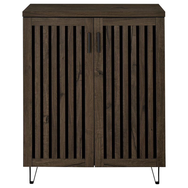 Brixton 2-door Entryway Shoe Storage Cabinets Smoked Oak - 950423