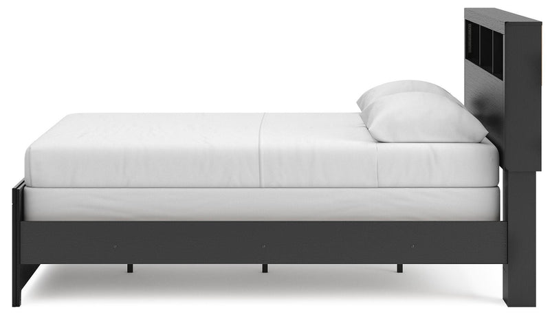 Broachmyn Black/Gray Queen Bookcase Bed - PCB1118B2