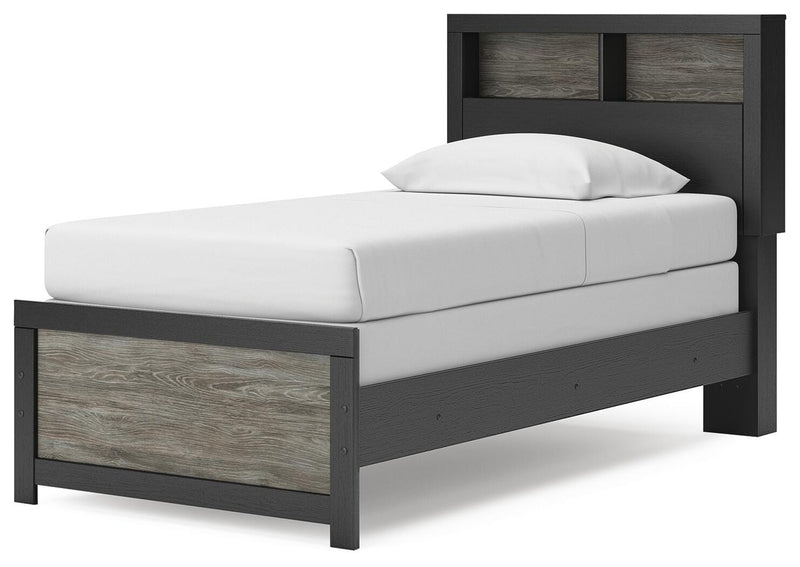 Broachmyn Black/Gray Twin Bookcase Bed - PCB1118B12