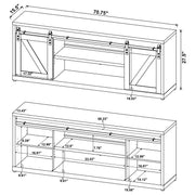 Brockton 2-door Engineered Wood 71-inch TV Stand Grey Driftwood - 723263