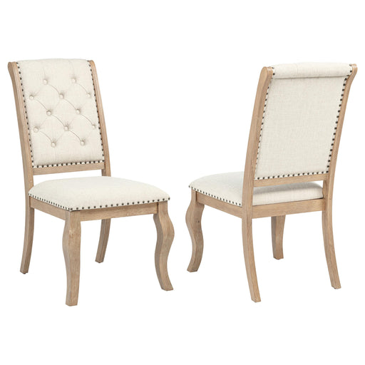 Brockway Upholstered Dining Chair Barley Brown (Set of 2) - 110292