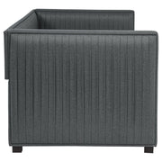 Brodie Upholstered Twin Daybed with Trundle Grey - 300554