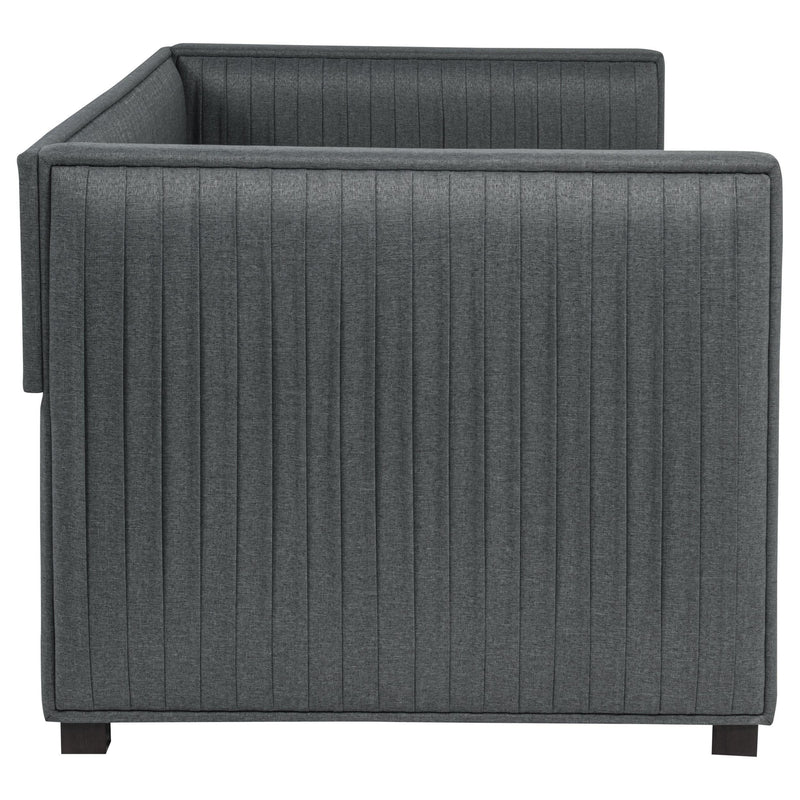 Brodie Upholstered Twin Daybed with Trundle Grey - 300554