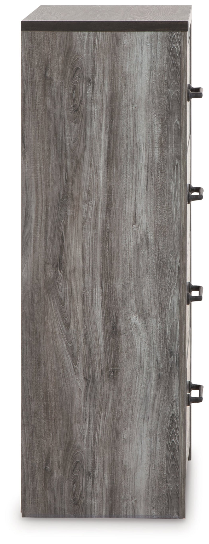 Bronyan Queen Panel Bed with Mirrored Dresser and 2 Nightstands in Dark Gray - PKG014945