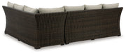 Brook Ranch Outdoor Sofa Sectional/Bench with Cushion (Set of 3) - P465-822