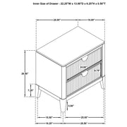 Brookmead 2-drawer Nightstand Black - 224712