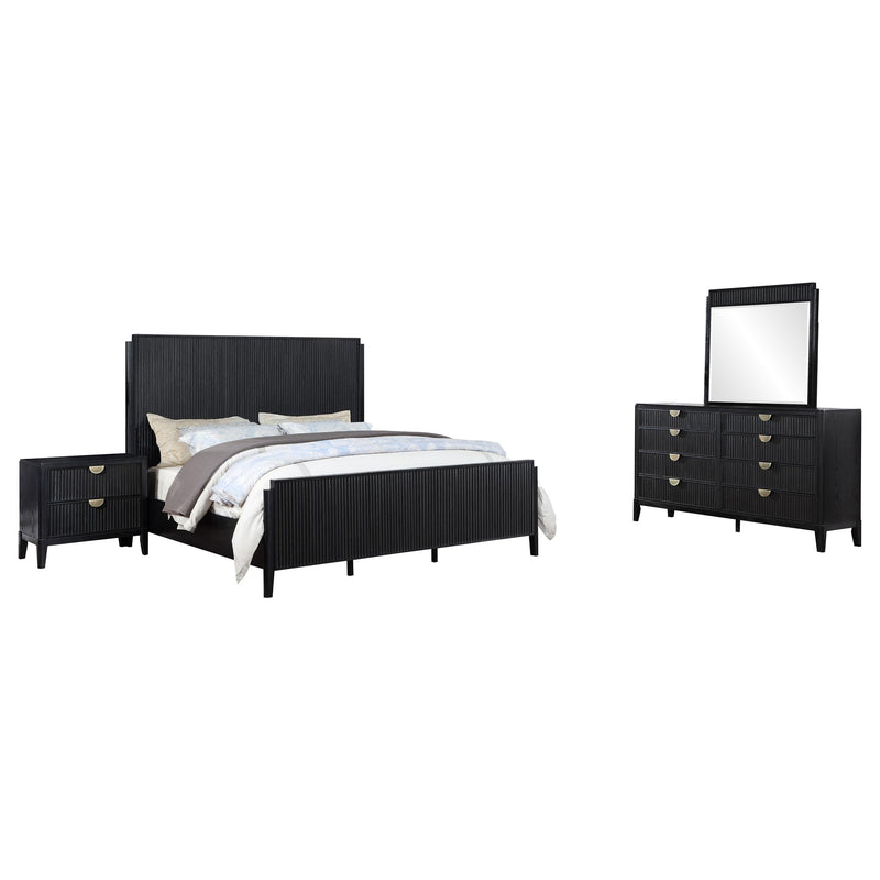 Brookmead 4-piece Eastern King Bedroom Set Black - 224711KE-S4
