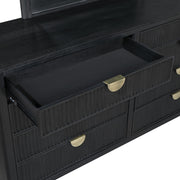 Brookmead 4-piece Upholstered Eastern King Bedroom Set Black - 224710KE-S4