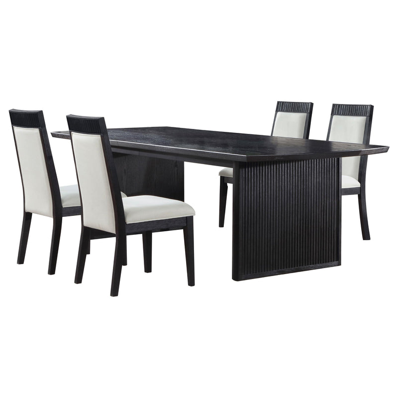 Brookmead 5-piece Extension Leaf Dining Table Set Black - 108231-S5A