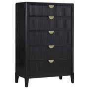 Brookmead 5-piece Upholstered Eastern King Bedroom Set Black - 224710KE-S5