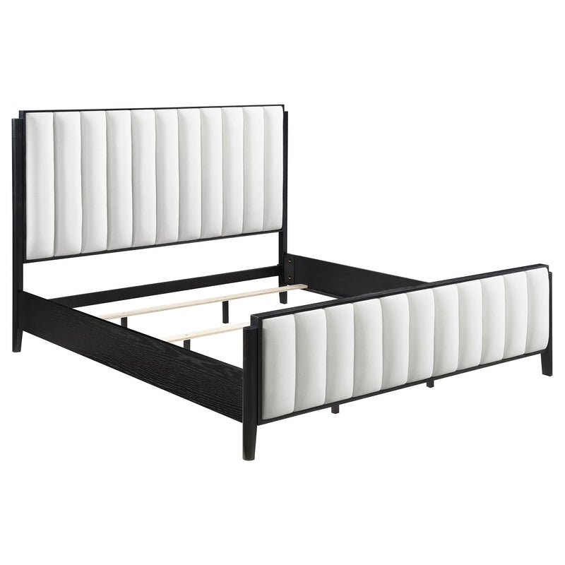 Brookmead 5-piece Upholstered Eastern King Bedroom Set Black - 224710KE-S5