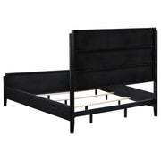 Brookmead 60-inch Upholstered Eastern King Bed Black - 224710KE