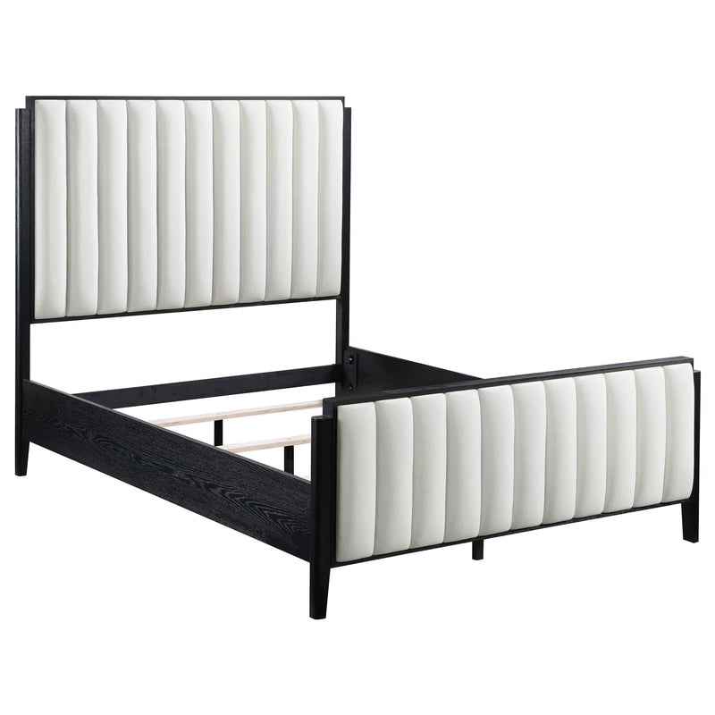 Brookmead 60-inch Upholstered Queen Bed Black - 224710Q