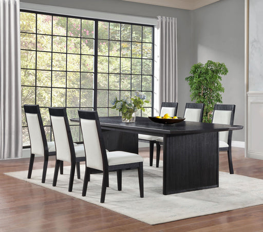 Brookmead 7-piece Extension Leaf Dining Table Set Black - 108231-S7A