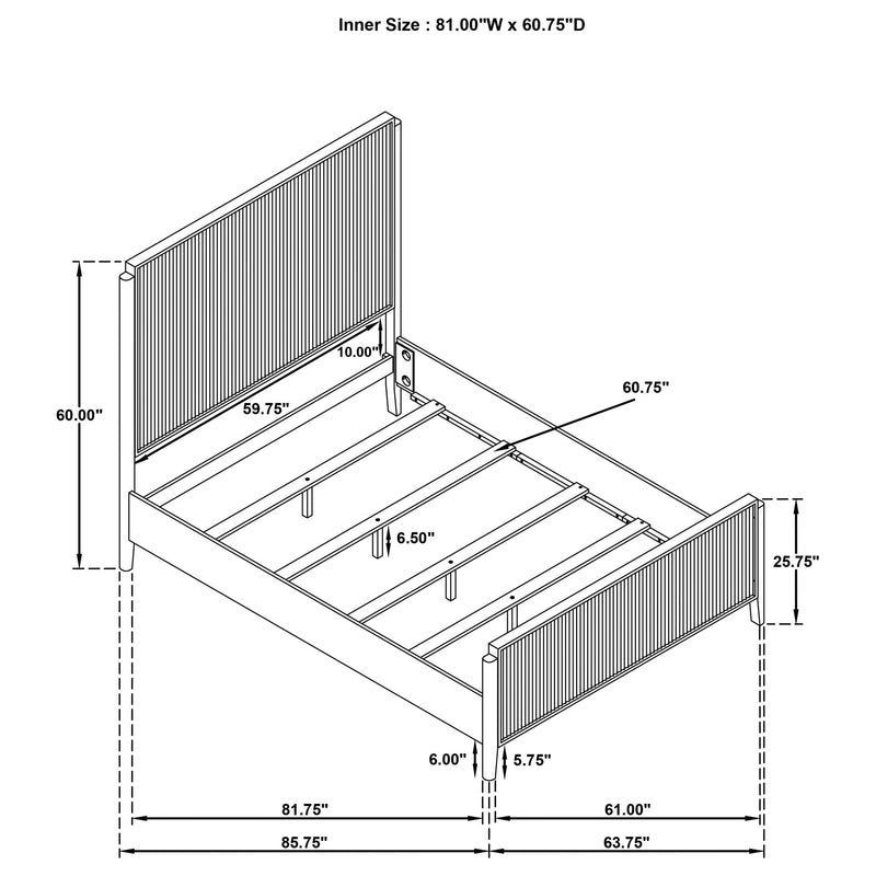 Brookmead Wood Queen Panel Bed Black - 224711Q