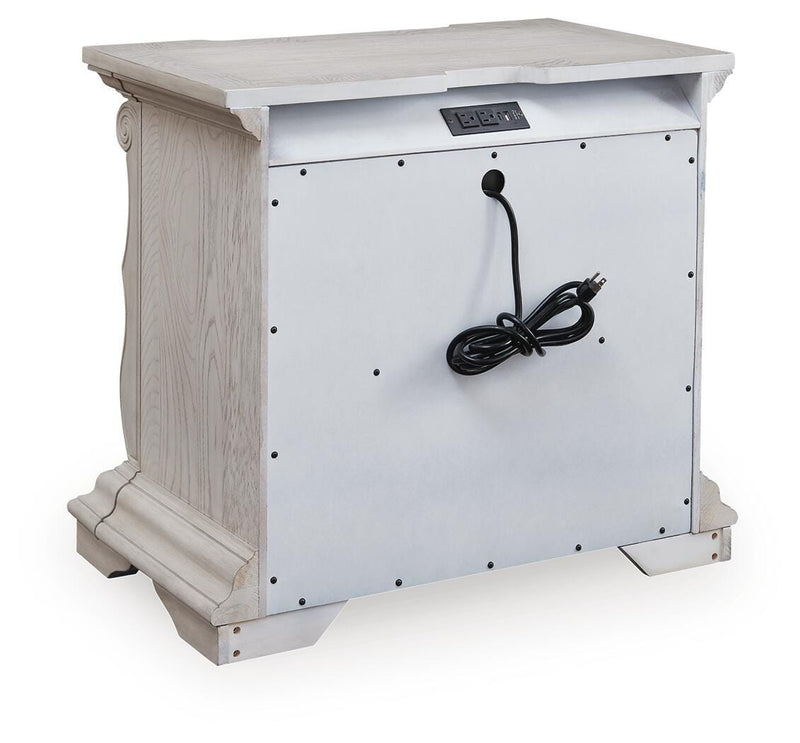 Bruchandi Antique White Nightstand - PCB948-93