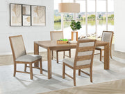 Bruner 5-piece 72-inch Rectangular Dining Set Natural Brown - 109101-S5