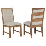 Bruner Upholstered Side Chair Natural Brown (Set of 2) - 109102