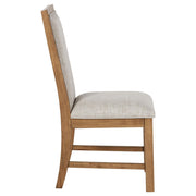 Bruner Upholstered Side Chair Natural Brown (Set of 2) - 109102