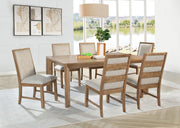 Bruner Upholstered Side Chair Natural Brown (Set of 2) - 109102