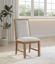 Bruner Upholstered Side Chair Natural Brown (Set of 2) - 109102