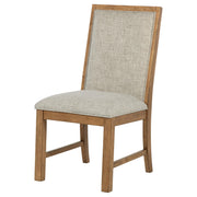 Bruner Upholstered Side Chair Natural Brown (Set of 2) - 109102