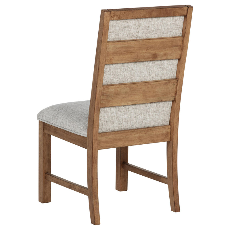Bruner Upholstered Side Chair Natural Brown (Set of 2) - 109102
