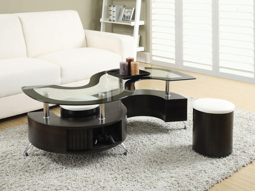 Buckley 3-piece Coffee Table and Stools Set Cappuccino - 720218